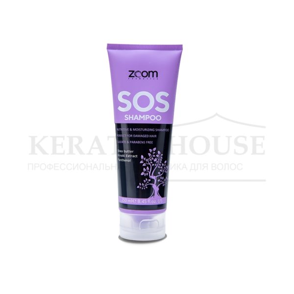 Шампунь бессульфатный для домашнего ухода ZOOM SOS Shampoo 250 ml