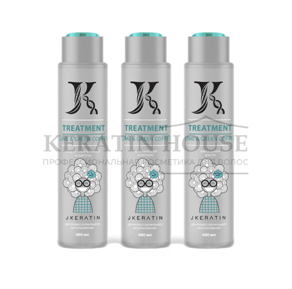 JK Treatment - комплект для молекулярного восстановления волос, 3х480 мл