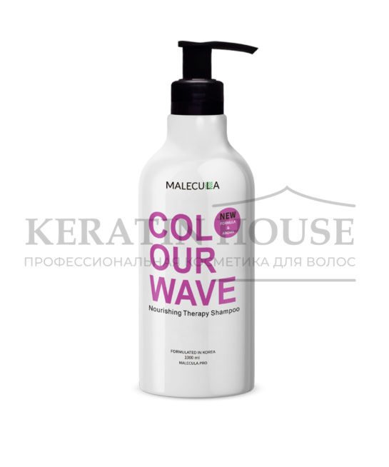 Профессиональный шампунь для окрашенных волос Malecula Colour Wave Nourishing Therapy, 1000 мл.