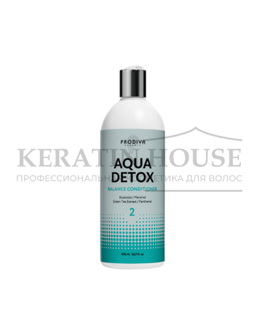 Prodiva Aqua Detox Смягчающий детокс-кондиционер для волос и кожи головы, 500 мл.